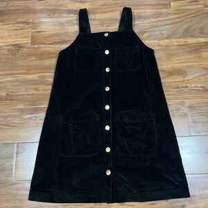 J. Crew Crewcuts Girl’s Black Corduroy Button-Front Dress